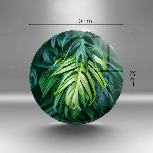 Glass worktop protector Monstera wild leaves