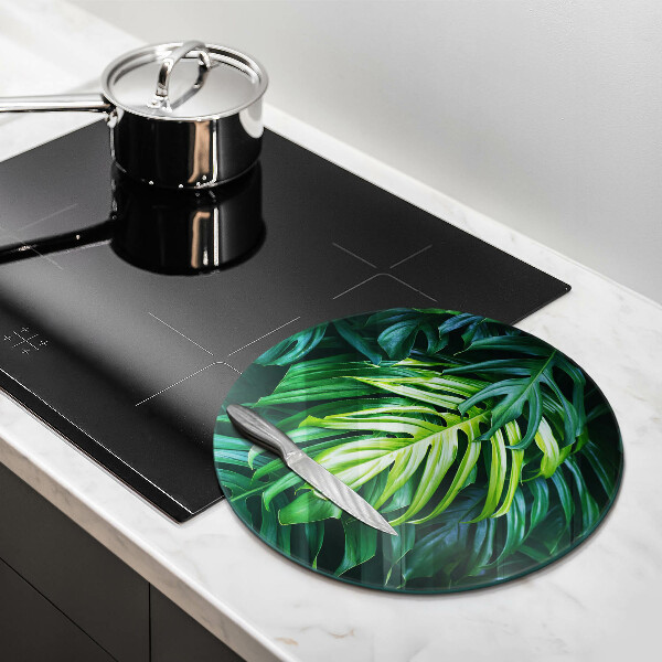 Glass worktop protector Monstera wild leaves