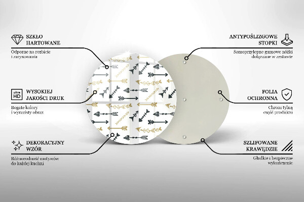 Glass worktop protector Boho arrow pattern