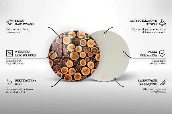 Glass worktop protector Wooden stumps of trees