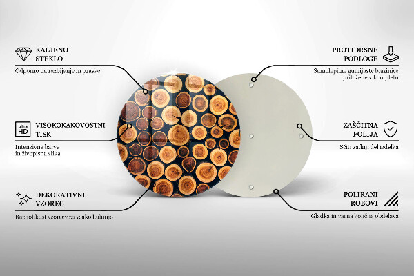 Glass worktop protector Wooden stumps of trees