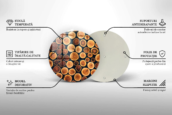 Glass worktop protector Wooden stumps of trees