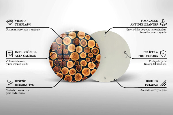 Glass worktop protector Wooden stumps of trees