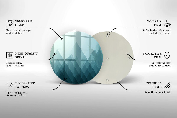 Glass worktop protector Abstract mountains