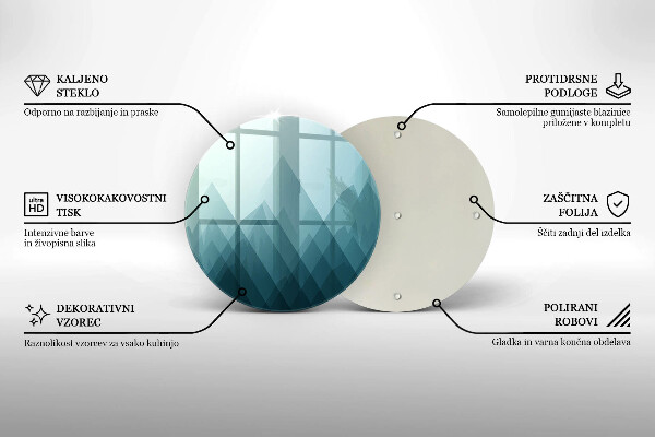 Glass worktop protector Abstract mountains