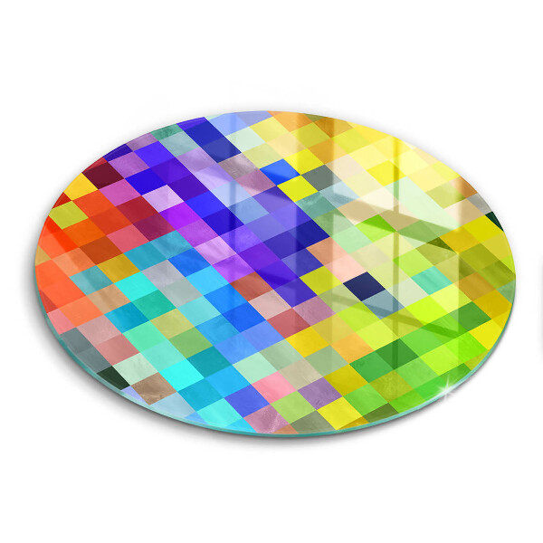 Glass worktop protector Colorful squares pixels