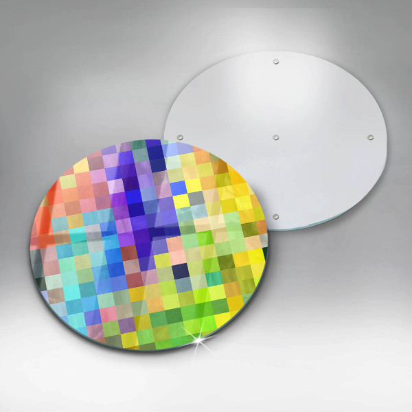 Glass worktop protector Colorful squares pixels