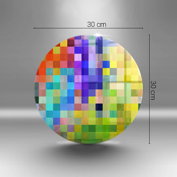 Glass worktop protector Colorful squares pixels