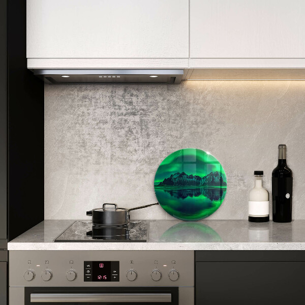 Glass worktop protector Landscape of the aurora polar