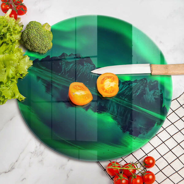Glass worktop protector Landscape of the aurora polar