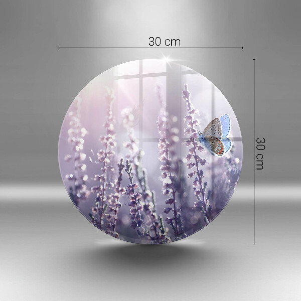 Glass worktop protector Field flowers and butterfly