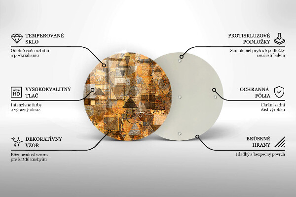 Glass worktop protector Geometric figure pattern