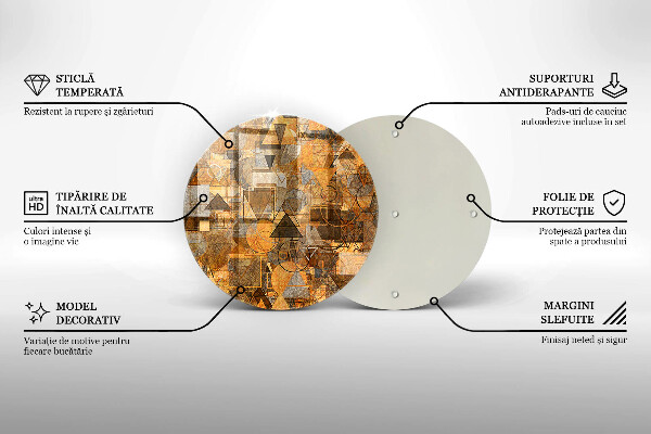 Glass worktop protector Geometric figure pattern