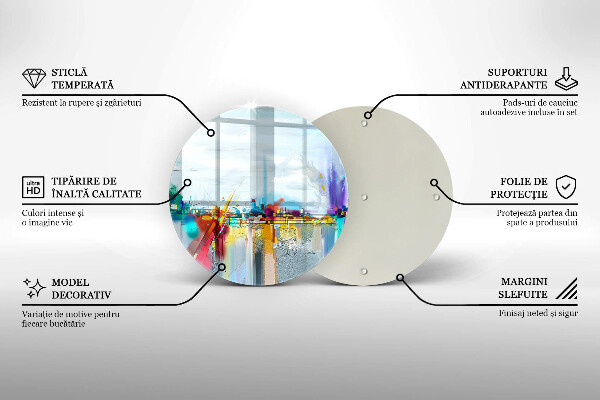 Glass worktop protector Painted abstraction