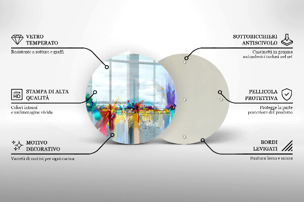 Glass worktop protector Painted abstraction