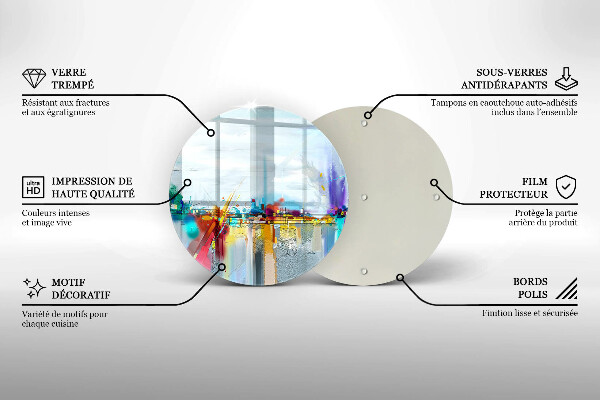Glass worktop protector Painted abstraction