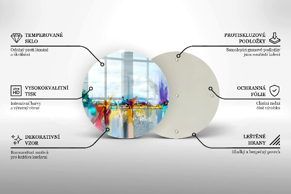Glass worktop protector Painted abstraction