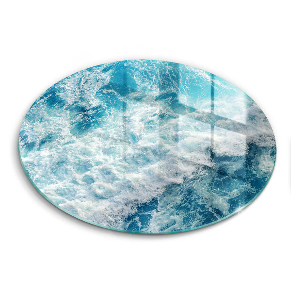 Chopping board glass Water sea waves