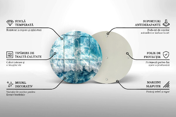 Chopping board glass Water sea waves