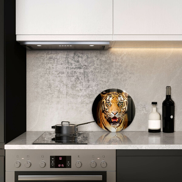 Chopping board glass Wild animal tiger