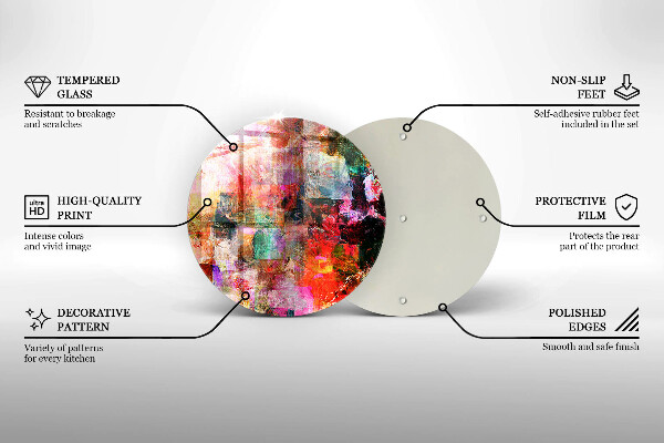 Glass worktop saver Paint abstraction