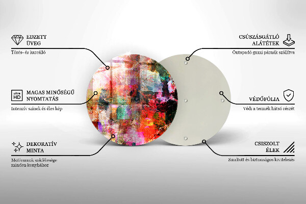 Glass worktop saver Paint abstraction