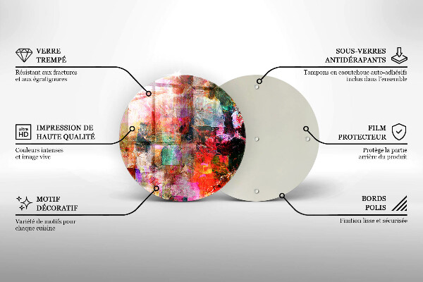 Glass worktop saver Paint abstraction