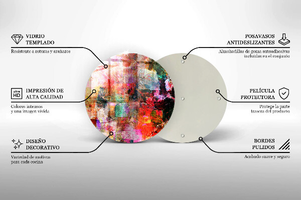 Glass worktop saver Paint abstraction