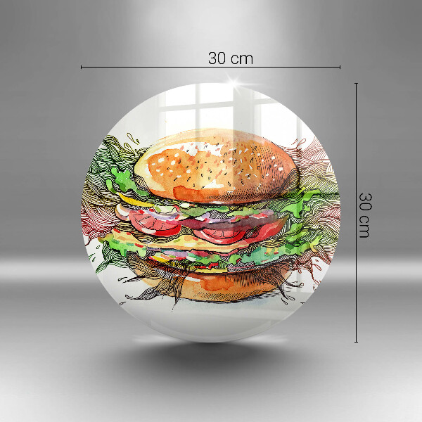 Glass worktop saver Drawing hamburger