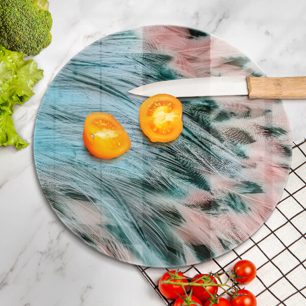 Chopping board Boho bird feathers