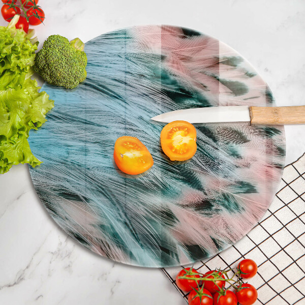 Chopping board Boho bird feathers