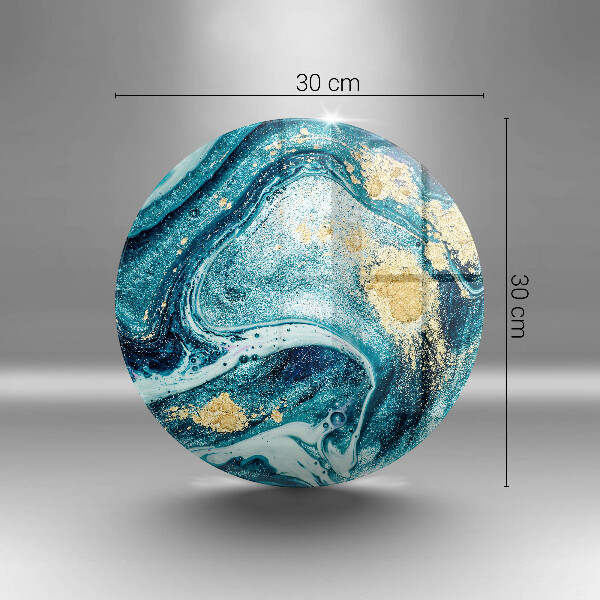 Cutting board Blue abstraction gold