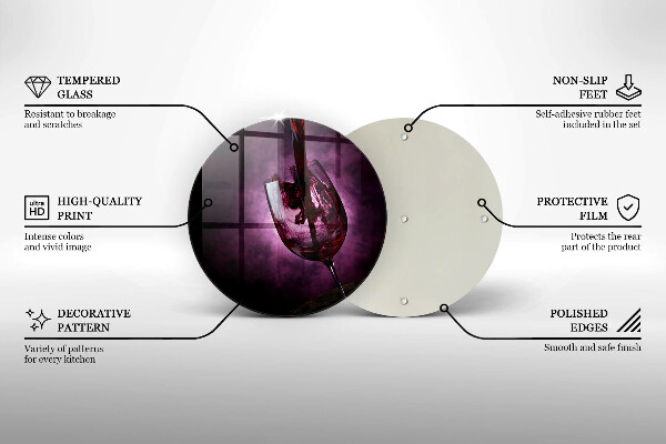 Glass worktop protector A glass of wine