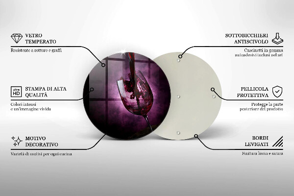 Glass worktop protector A glass of wine