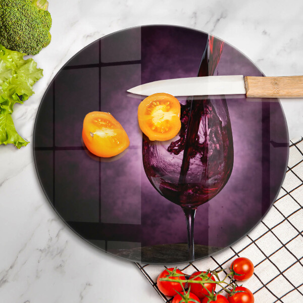 Glass worktop protector A glass of wine