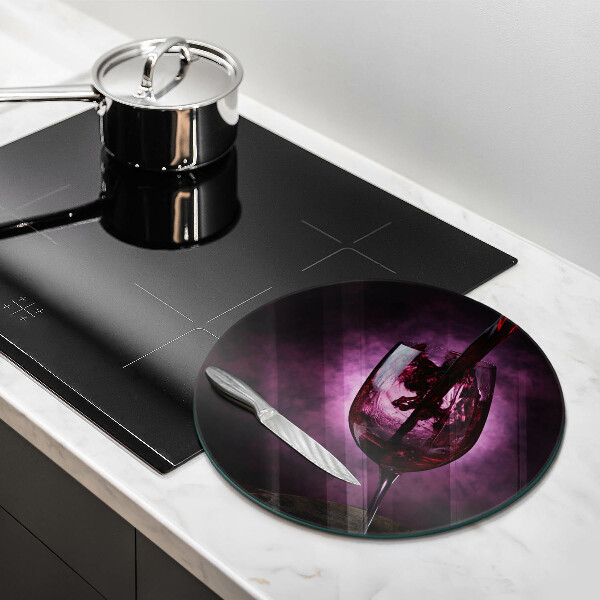 Glass worktop protector A glass of wine