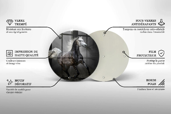 Glass worktop protector Horse at a gallop