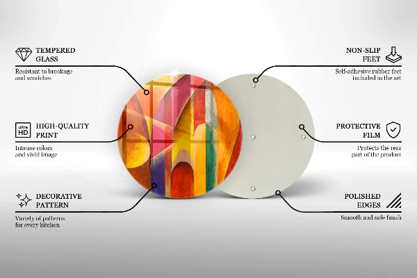 Glass worktop protector Colorful abstraction