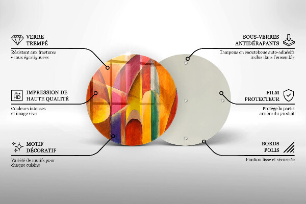 Glass worktop protector Colorful abstraction