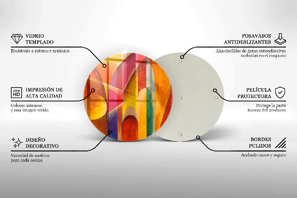 Glass worktop protector Colorful abstraction