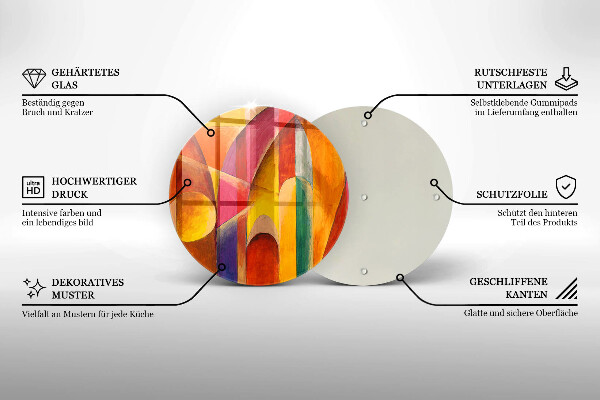 Glass worktop protector Colorful abstraction