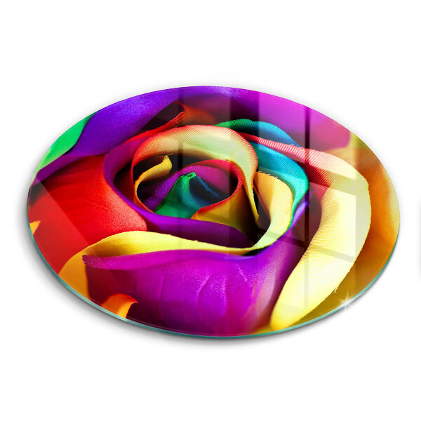 Glass worktop protector Colorful rose petals