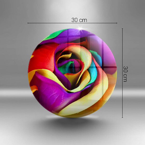 Glass worktop protector Colorful rose petals