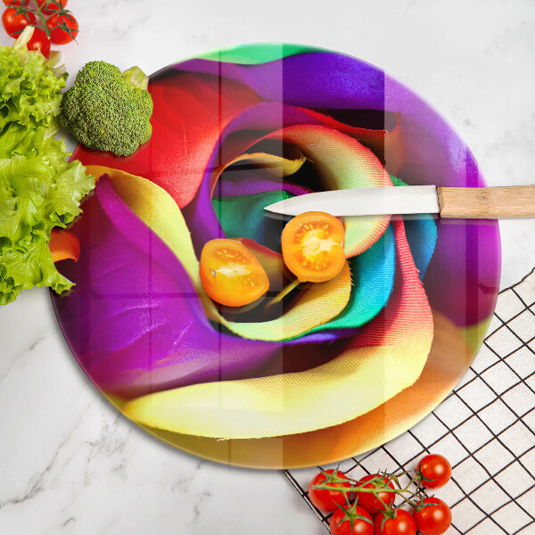 Glass worktop protector Colorful rose petals