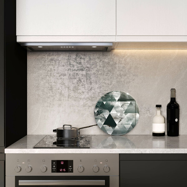 Chopping board glass Triangles and water