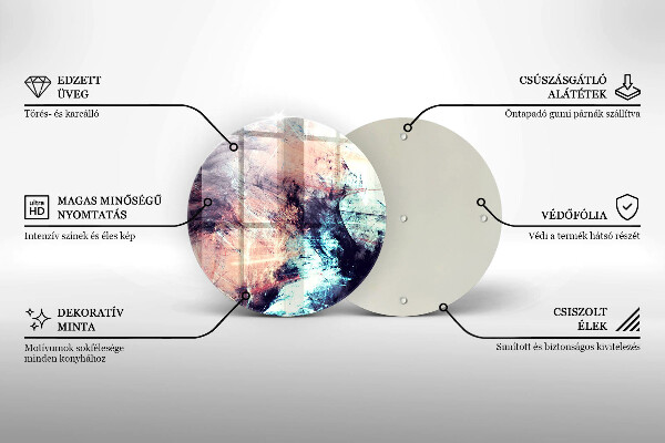 Chopping board glass Painted abstraction