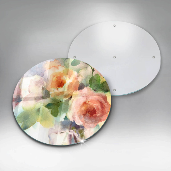 Kitchen worktop protector Painted flowers