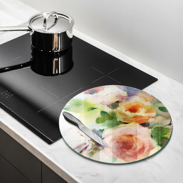 Kitchen worktop protector Painted flowers