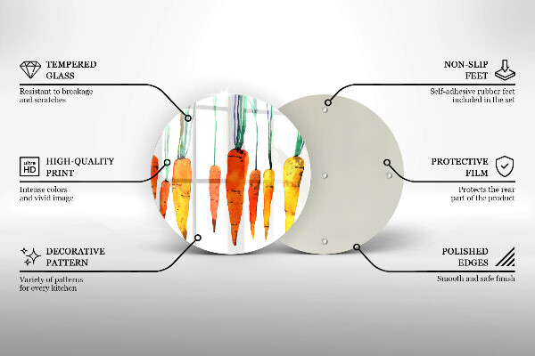 Kitchen worktop protector Carrot illustration