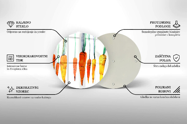 Kitchen worktop protector Carrot illustration